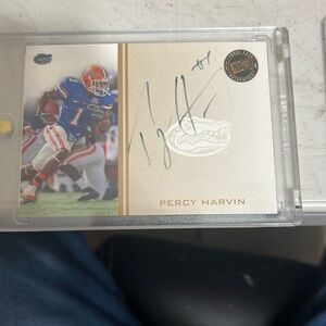 Press Pass Authentics certified 2009 Percy Harvin autograph card
